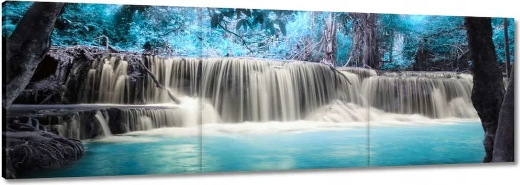 Vászonkép 120x40 Türkiz vízesés