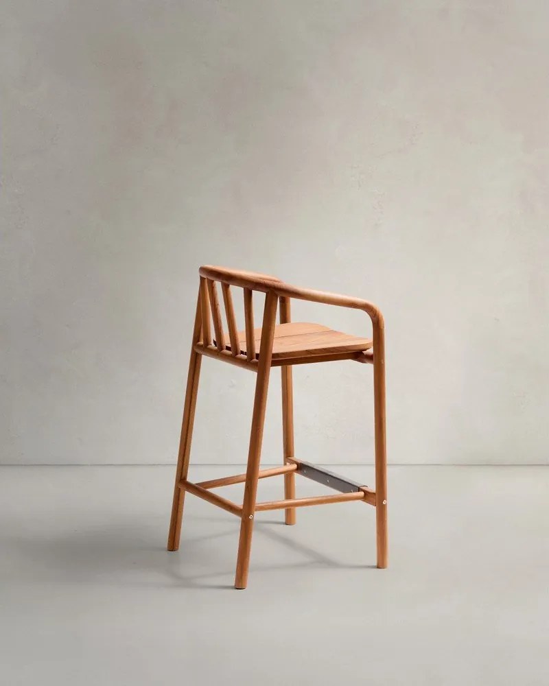 Natúr színű tömörfa kerti bárszék Turqueta – Kave Home