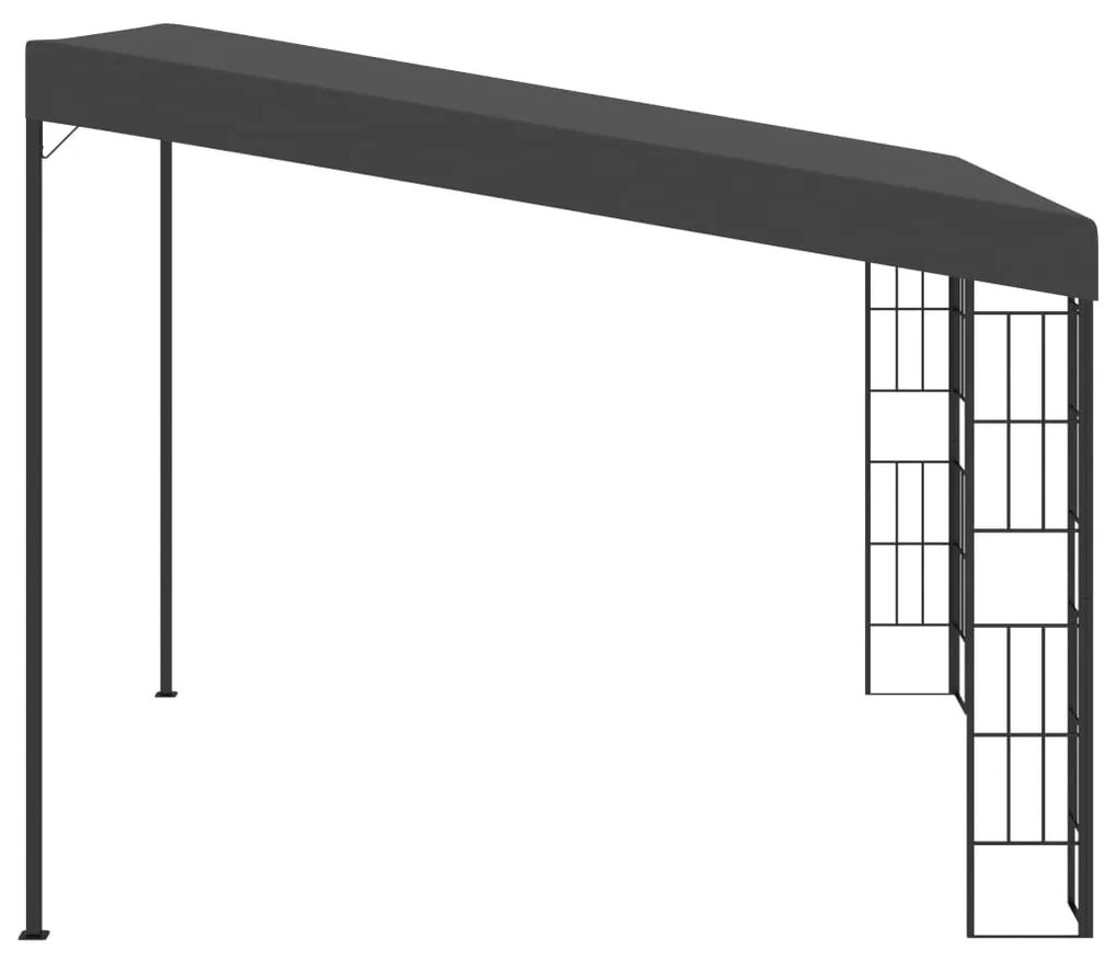 Antracitszürke falra szerelhető szövetpavilon 3 x 3 m