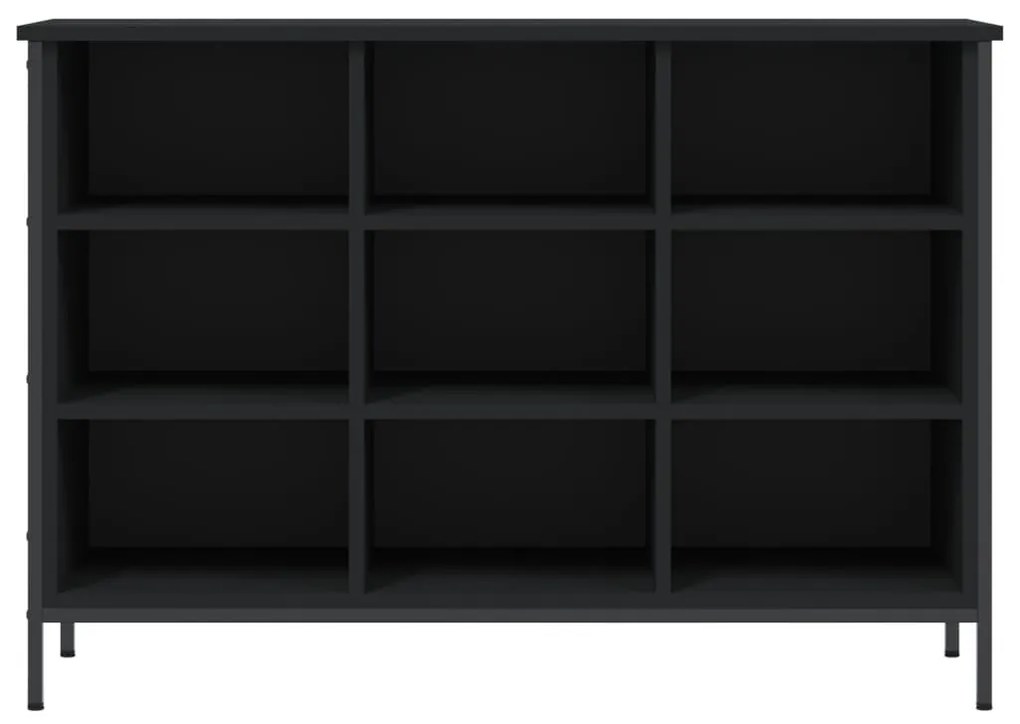 fekete szerelt fa cipőszekrény 100 x 35 x 70 cm