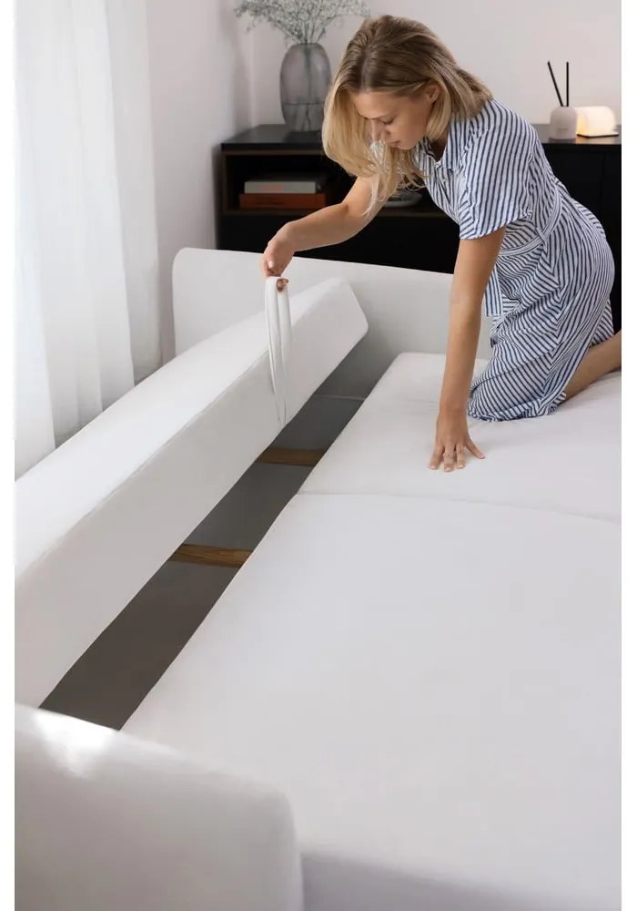 Barna kordbársony kinyitható-tárolóhelyes kanapé 215 cm Bjork – Bonami Selection