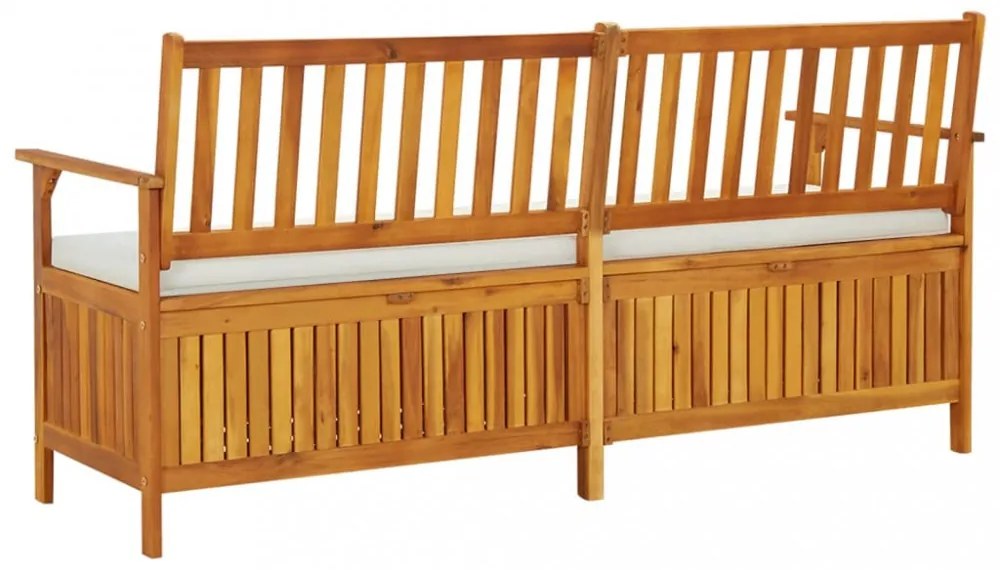 tömör akácfa tárolópad párnával 170 cm