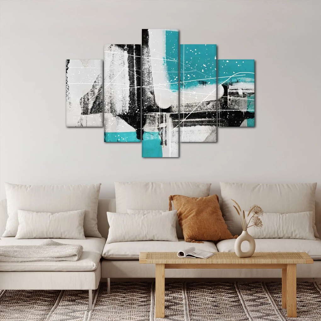 Kép - Türkiz absztrakció (150x105 cm)