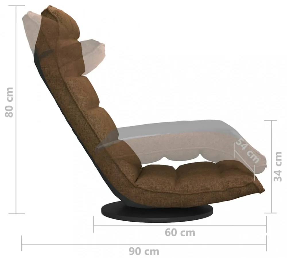 barna szövet forgó matracszék