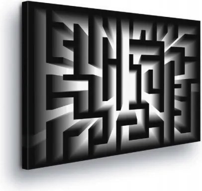 Vászonkép 80x60 Labirintus 3D geometrikus absztrakt minimalizmus illúzió mélység