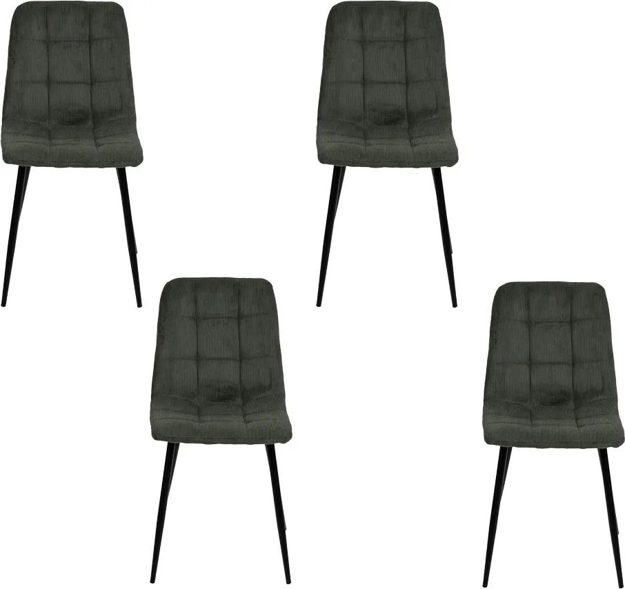 Avenberg ARDEN Étkezőszék szett - 4db, zöld