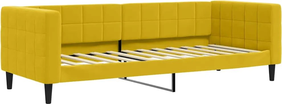 vidaXL sárga bársony kanapéágy 80 x 200 cm