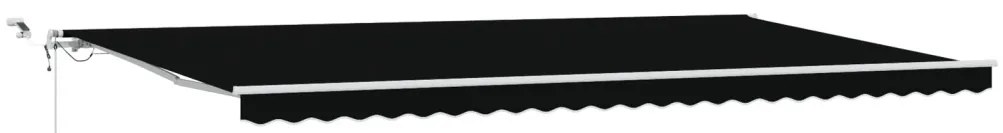 Automatikus Behúzható Napellenző LED-del fekete 600x300 cm