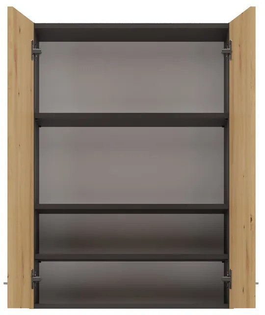 Pola mini DD felső fürdőszoba szekrény, antracit-tölgy