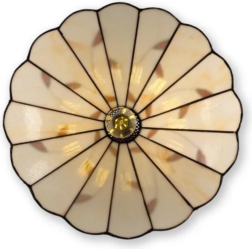 Brilagi - láncos Tiffany-vitrázs csillár FOLIA 1xE27/60W/230V átm. 40 cm