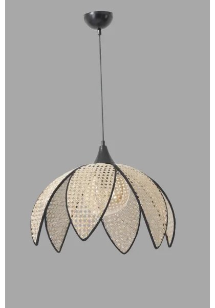 FUME kábeles függőlámpa 1xE27/40W/230V Ø 40 cm fekete/bézs