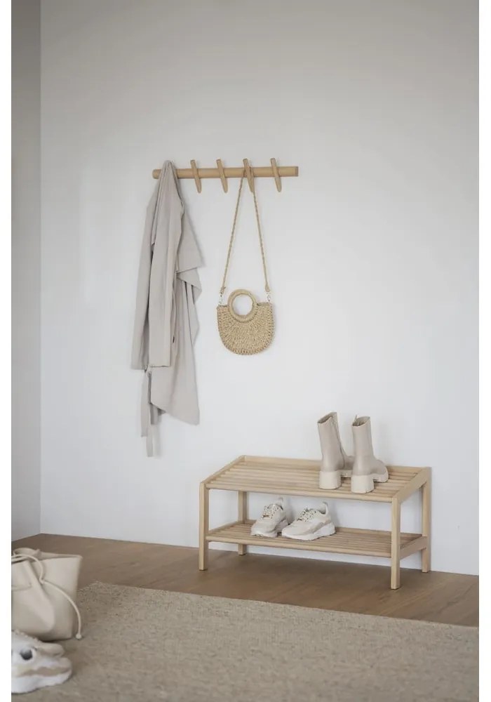 Natúr színű tölgyfa fali fogas Hillmond – Rowico