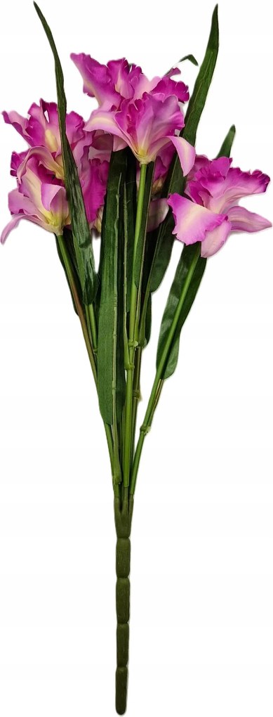 Mesterséges orchidea lila ág csokor váza kompozíció 52 cm