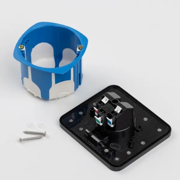 Solight 5B322B - Kültéri beépített padló aljzat IP55 fekete négyszögletes