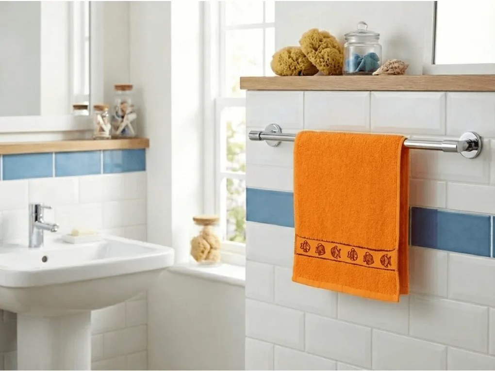 KIDS narancssárga gyerek törölköző 30x50 cm