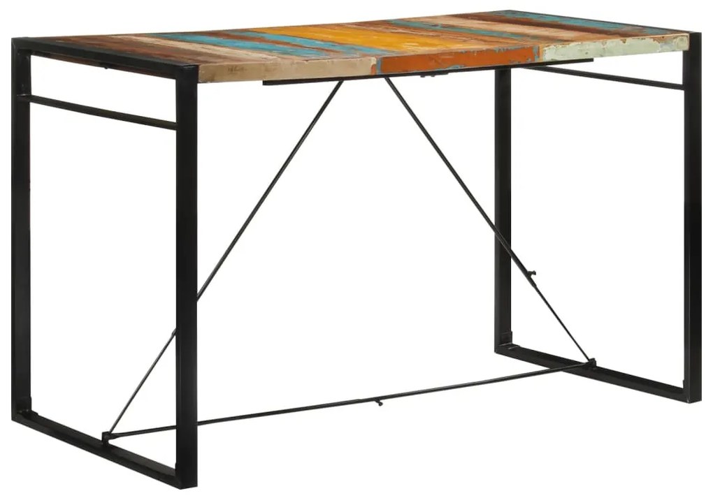 Tömör újrahasznosított fa bárasztal 175x90x110 cm