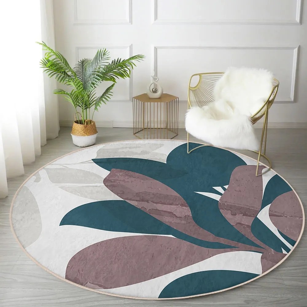 Mosható-robotporszívóval tisztítható kerek szőnyeg ø 80 cm Comfort – Mila Home