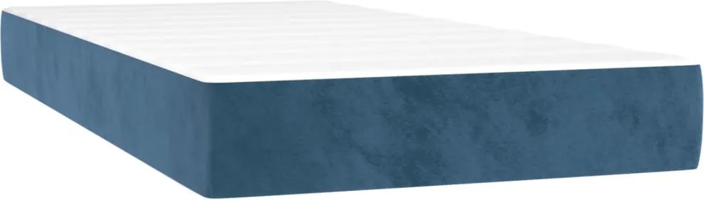 vidaXL sötétkék bársony zsebrugós ágymatrac közepes keménységű 80 x 200 x 20 cm