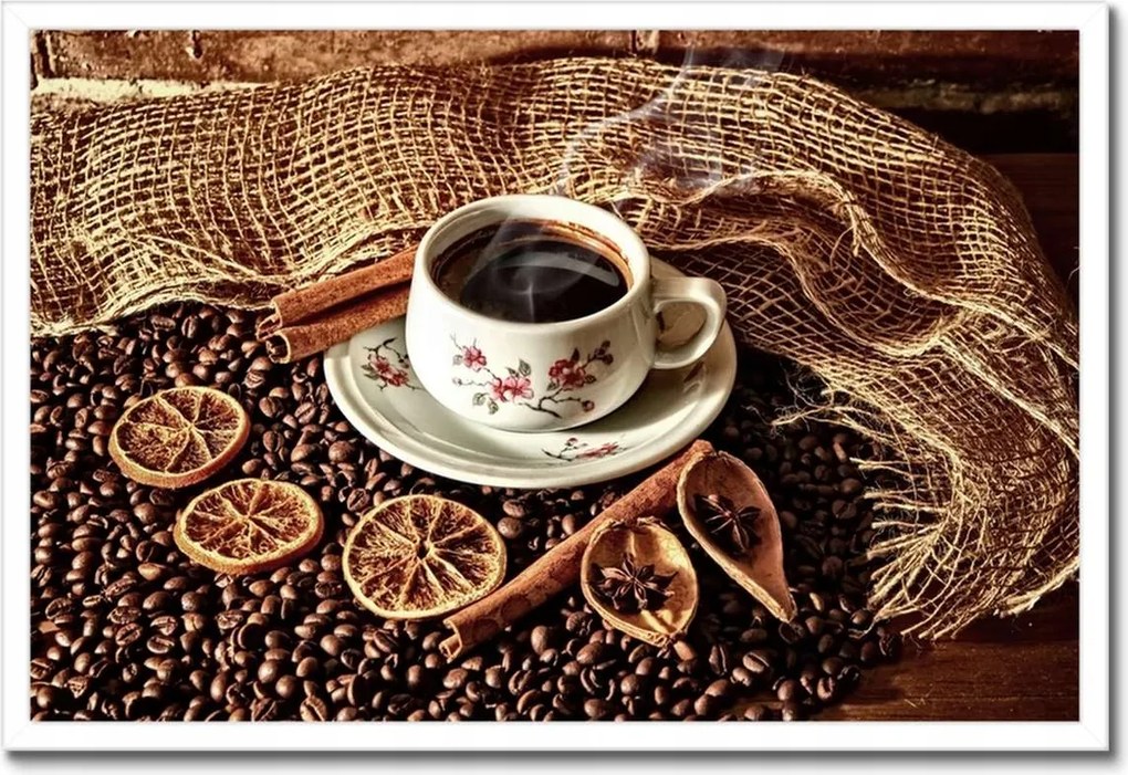 Poszterek keretben 60x40 Kávéscsésze vaníliával