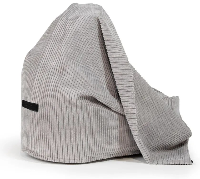 Világosszürke kordbársony gyerek babzsákfotel Cocoon 80 – SLOWDOWN