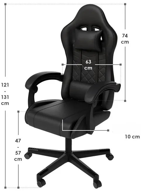 Juskys HyperSeat irodai szék - fekete