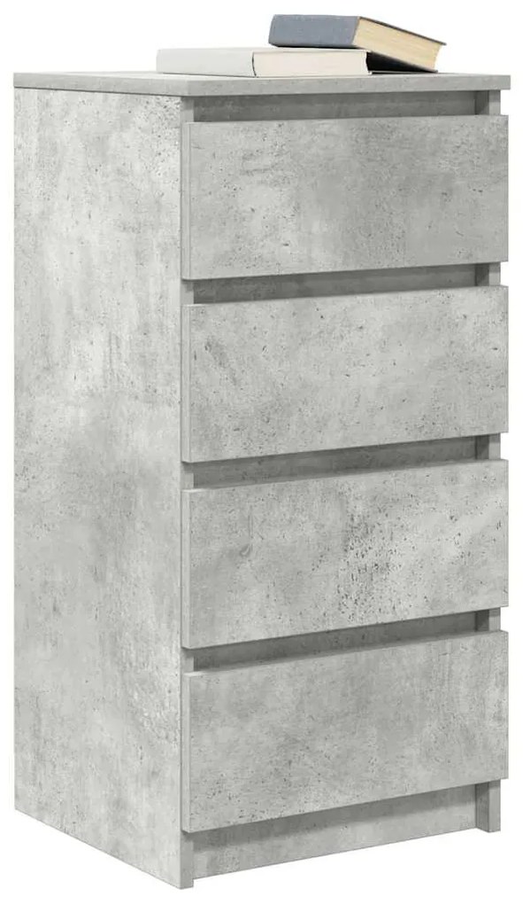 betonszürke szerelt fa tálalószekrény 37,5x35x76 cm