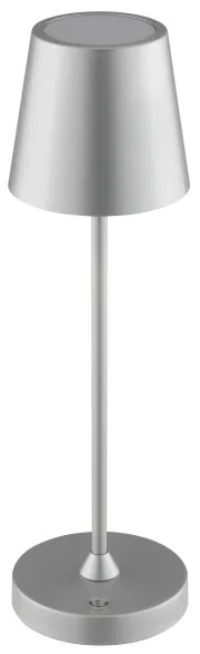 Brilliant - dimmelhető, újratölthető érintős asztali lámpa ELORA LED/2,5W/5V 2700K IP44 ezüst