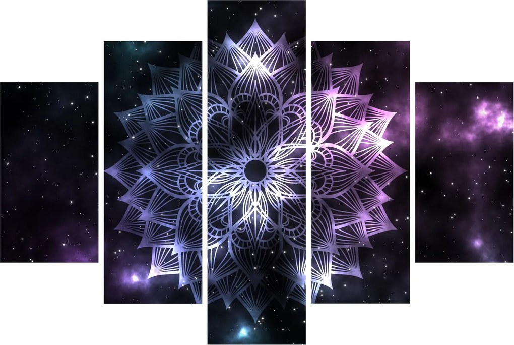 Kép - Lótusz mandala az űrben (150x105 cm)