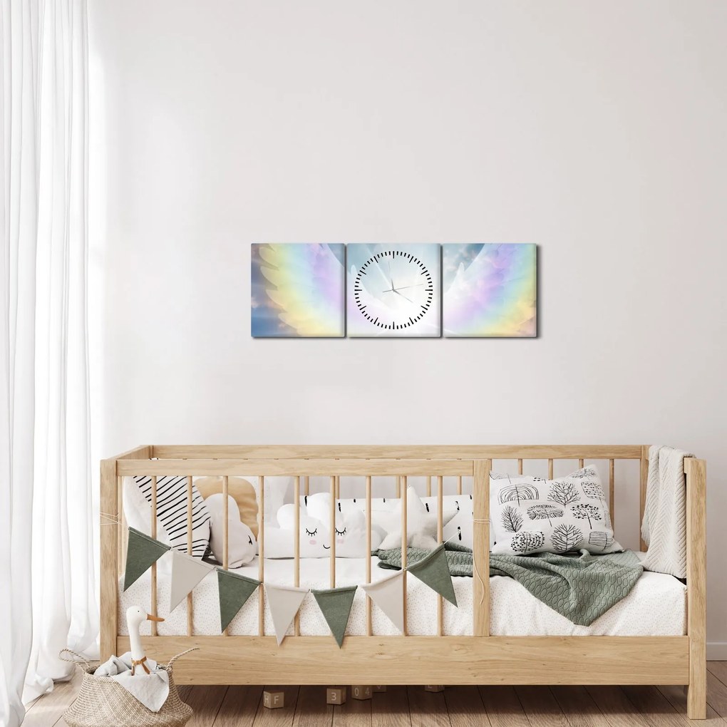 Kép - angyali aura (órával) (90x30 cm)