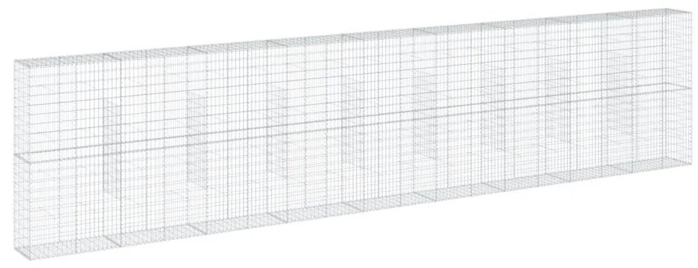 horganyzott vas gabion kosár fedéllel 900 x 50 x 200 cm