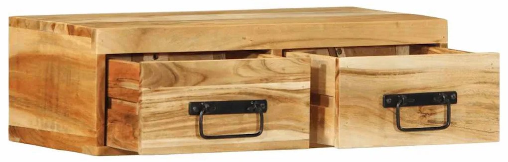 tömör akácfa falra szerelhető TV-szekrény 60x30x19 cm
