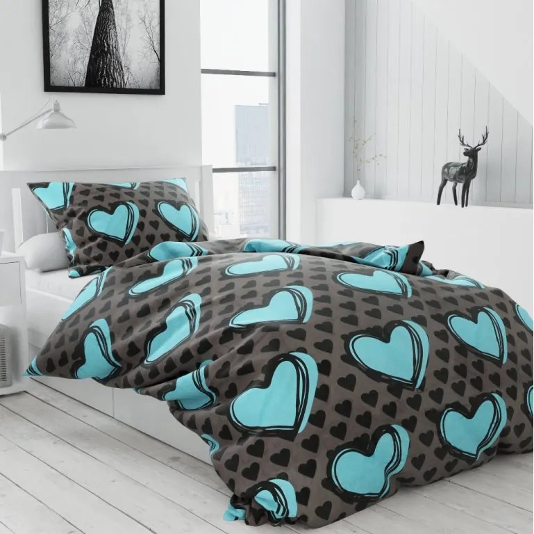 KASUGA türkiz mikroszálas ágyneműhuzat Ágyneműhuzat mérete: 70 x 90 cm | 140 x 220 cm