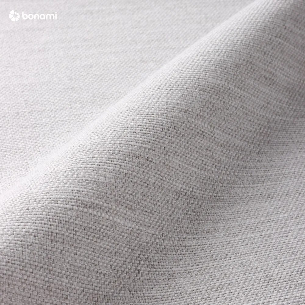 Világosszürke kárpitozott ágyneműtartós franciaágy ágyráccsal 140x200 cm Lotte – Meise Möbel