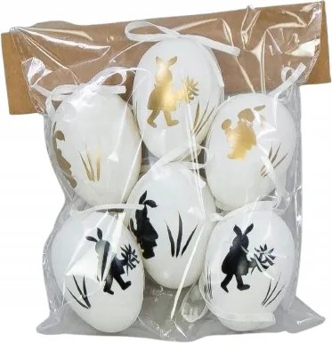 6db Húsvéti tojás medál 6cm Húsvéti tojás medál szett