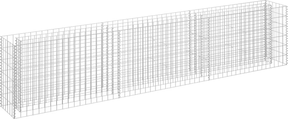 vidaXL horganyzott acél gabion magaságyás 270 x 30 x 60 cm