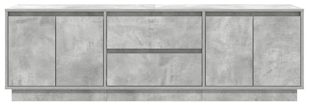 betonszürke TV-szekrény LED lámpákkal 160,5x41x50 cm