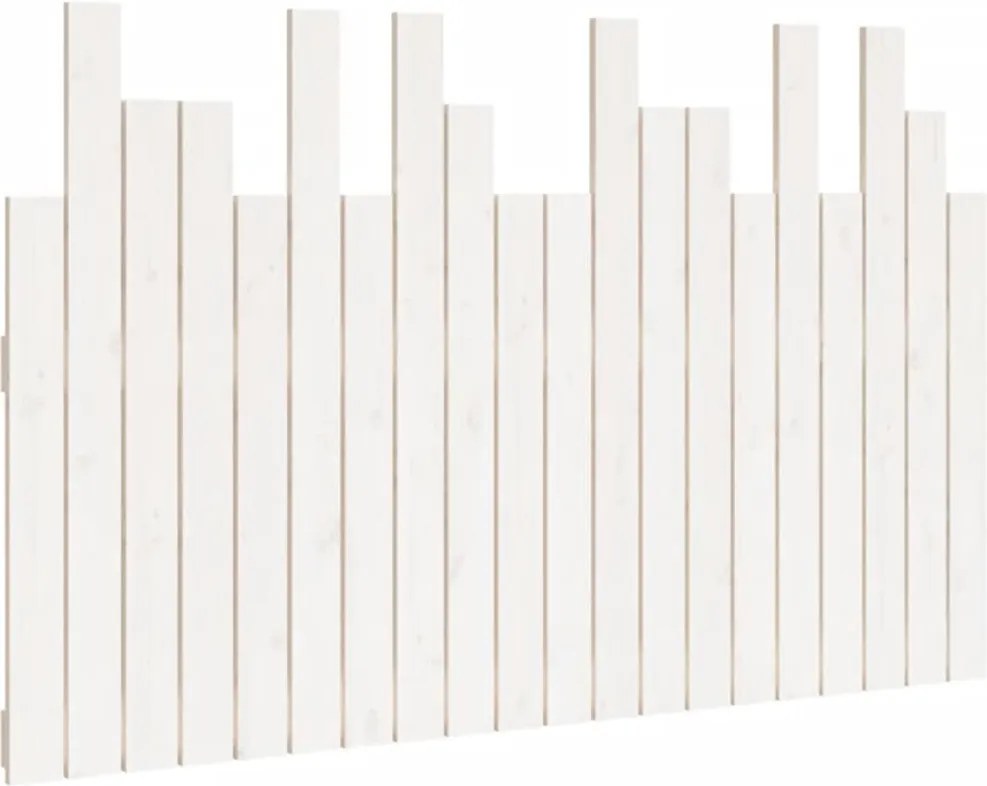 vidaXL fehér tömör fenyőfa fali fejtámla 127,5 x 3 x 80 cm