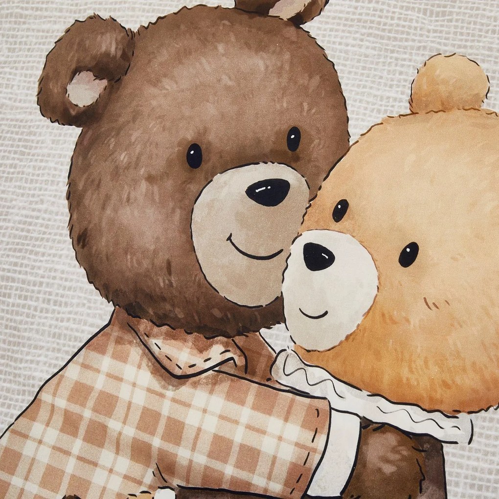 Gyermek ágyneműhuzat renforcé pamutból TEDDY HENRY bézs Ágyneműhuzat mérete: 80 x 80 cm | 135 x 200 cm