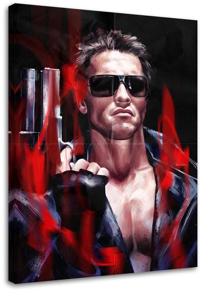 Gario Vászonkép Terminátor A halálosztó, Arnold Schwarzenegger portré - Dmitry Belov Méret: 80 x 120 cm