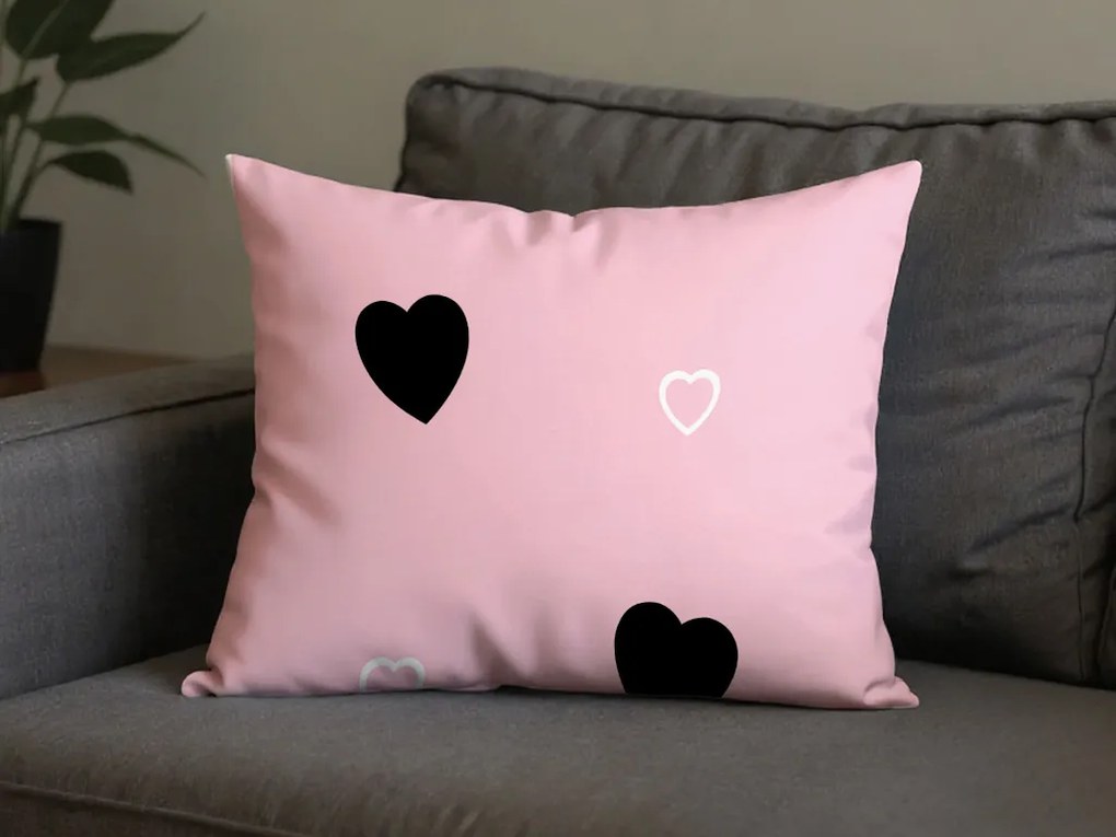 2 darab dekoratív párnahuzat CORAZON BLEND 50x70 cm, rózsaszín