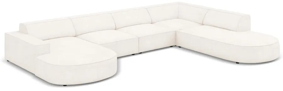 Bézs buklé szövet sarokkanapé (jobb oldali) Jodie – Micadoni Home