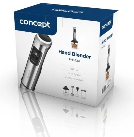 Concept TM5520 - Botmixer kiegészítőkkel 1500W/230V fekete/rozsdamentes