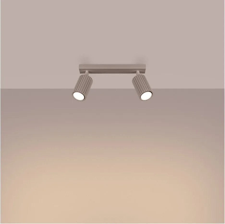 Szürkésbarna fém spotlámpa 6,5x30 cm Gleam – Sollux