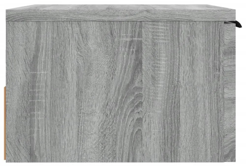 2 db szürke sonoma falra szerelhető éjjeliszekrény 34x30x20 cm