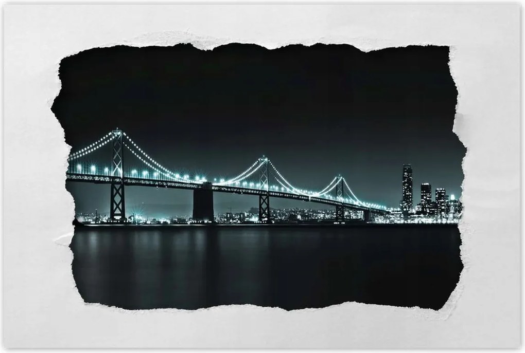Poszterek 120x80 Usa Híd az éjszakában Fények