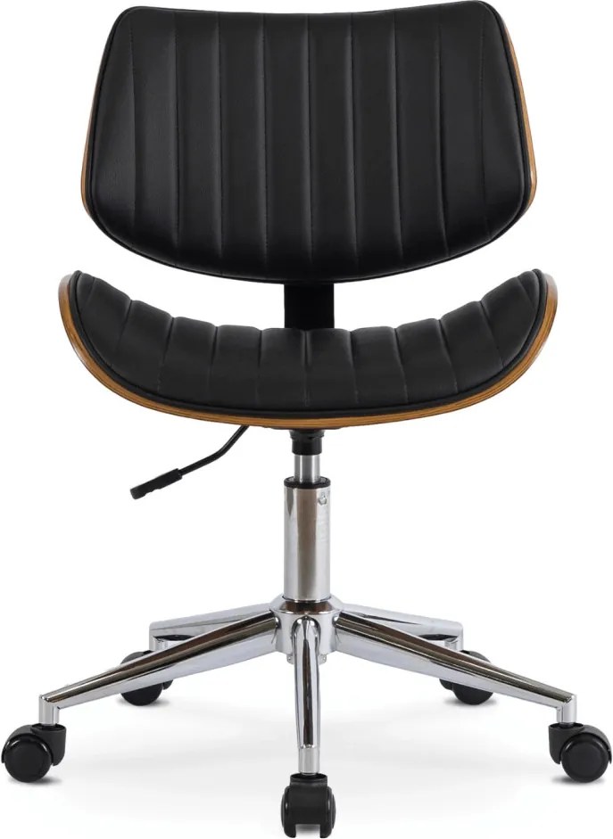 Forgószék fekete színben, műbőr kárpittal. TEKSAS