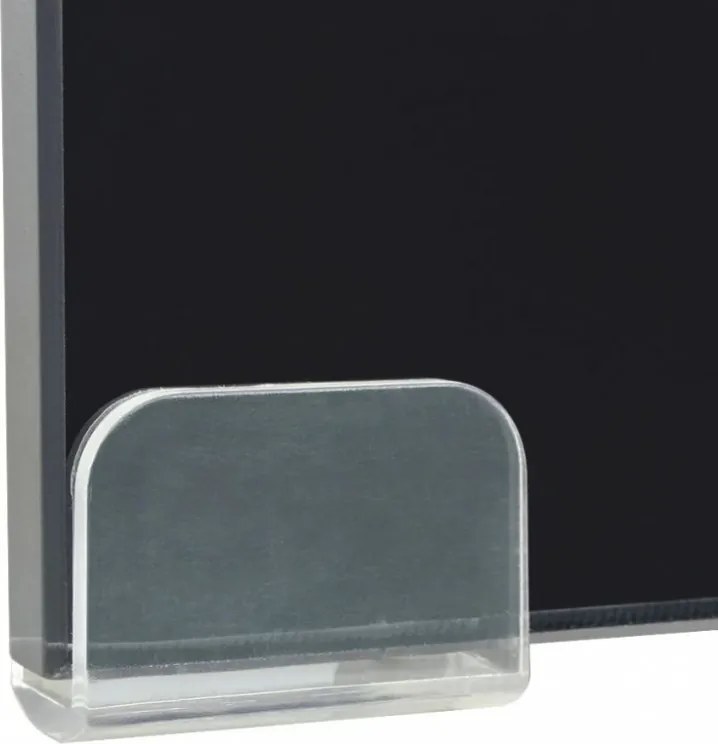 Fekete üveg TV/monitor állvány 80x30x13 cm