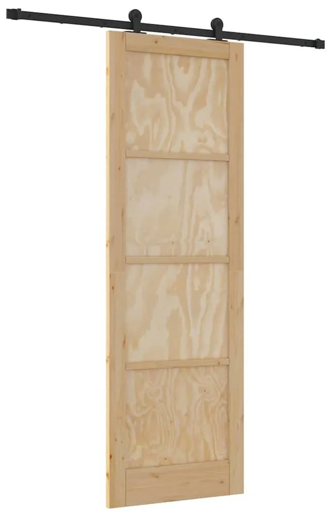 Tolóajtó Szett Természetes és fekete 78 x 232 cm