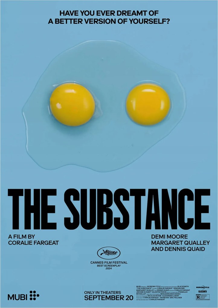 Poszter The Substance 2024 Hatóanyag Demi Moore