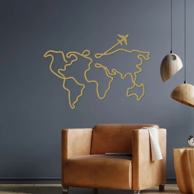 Designer fa világtérkép falra | WorldLines